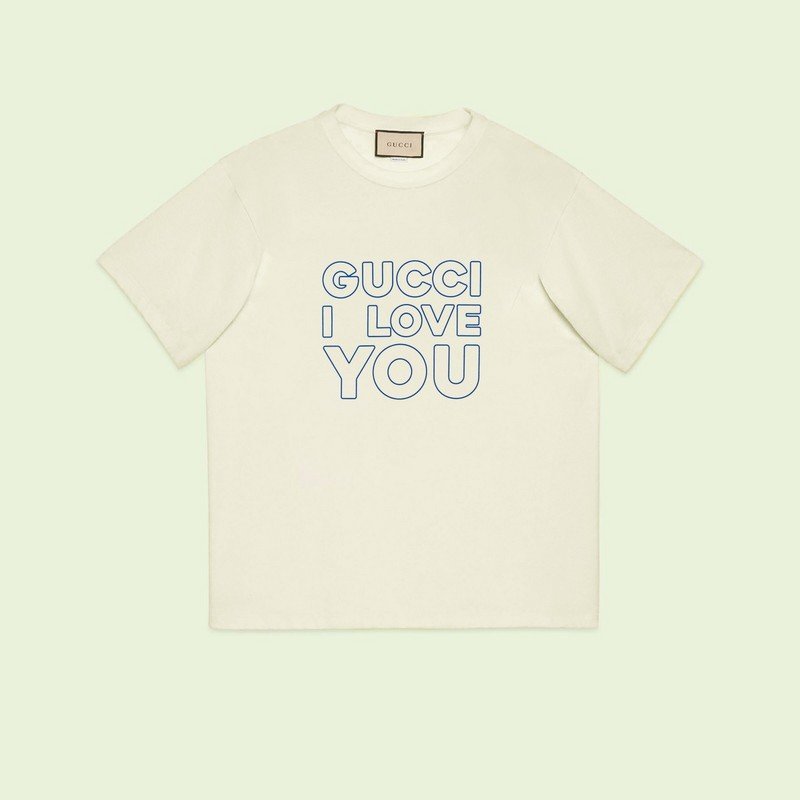 Футболка Gucci With The Text Declaration Of Love "Cream" фото № 7