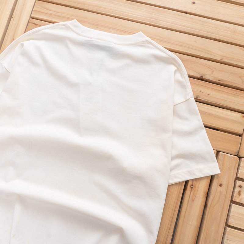 Футболка Gucci Wave Line And Circle Front Print "White" фото № 8