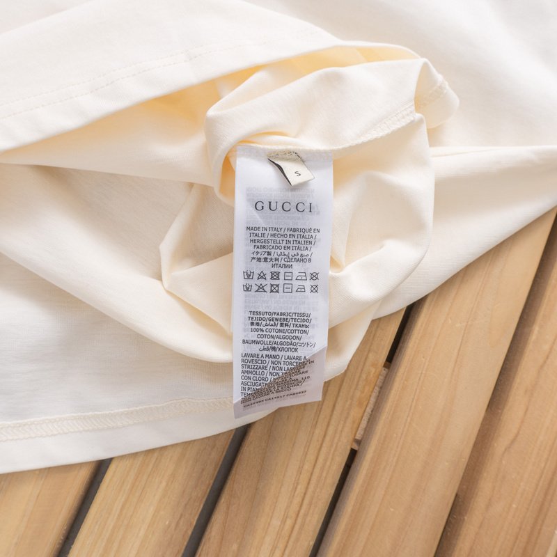 Футболка Gucci Wave Line And Circle Front Print "White" фото № 7