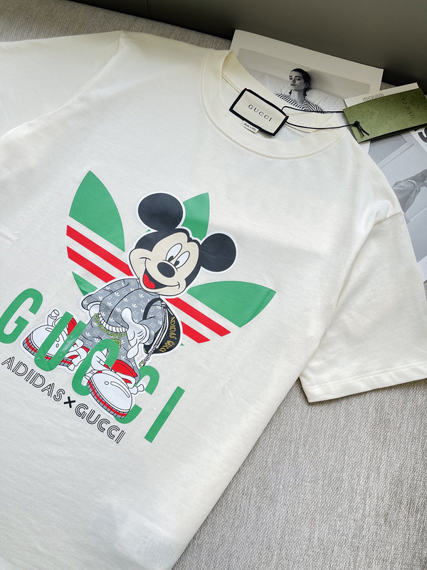 Футболка Gucci x Adidas Flip Logos "Cream" фото № 3