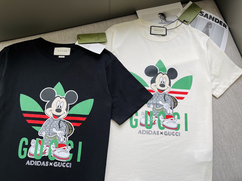 Футболка Gucci x Adidas Flip Logos "Cream" фото № 5