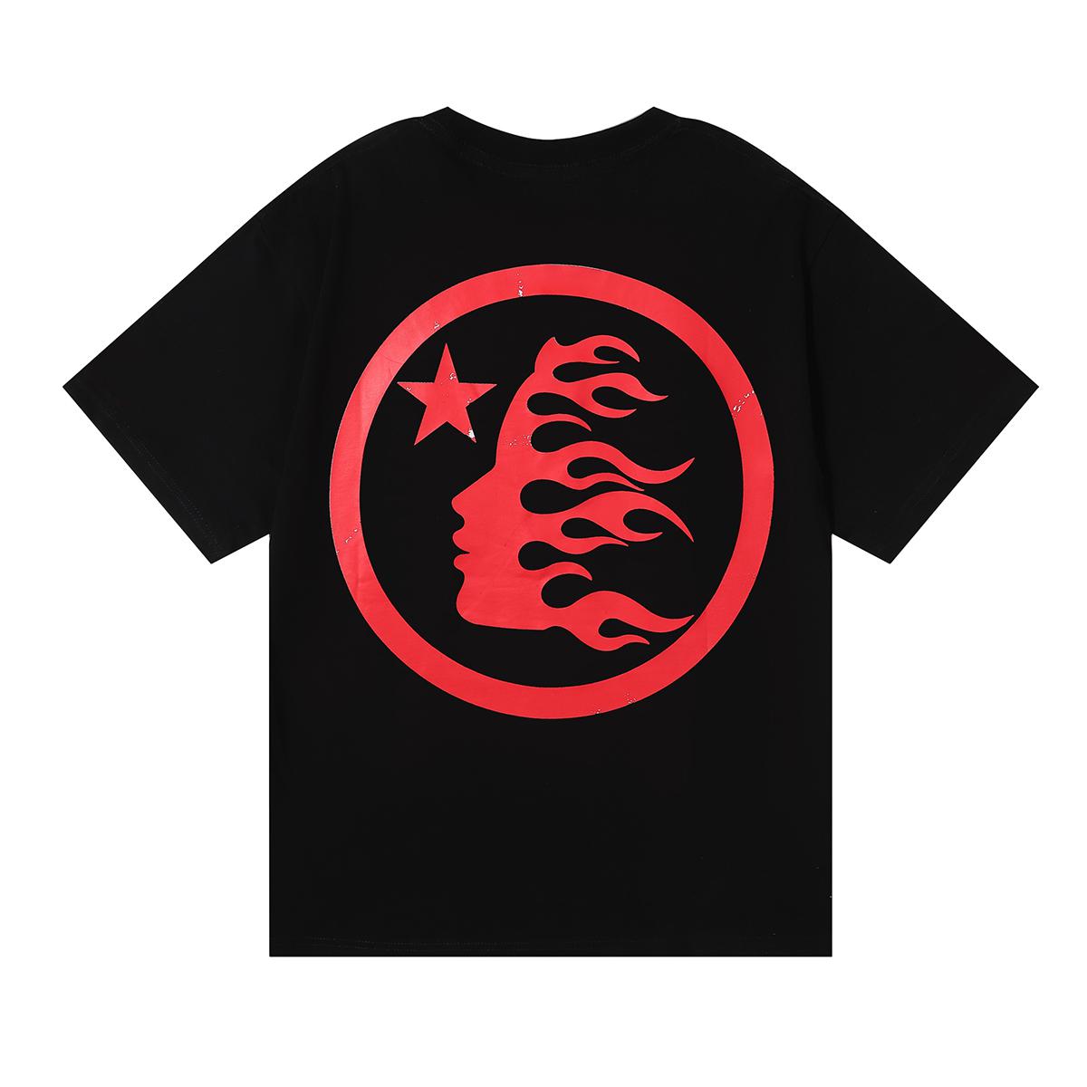 Футболка Hellstar Red Face And Star In Circle "Black" фото № 4