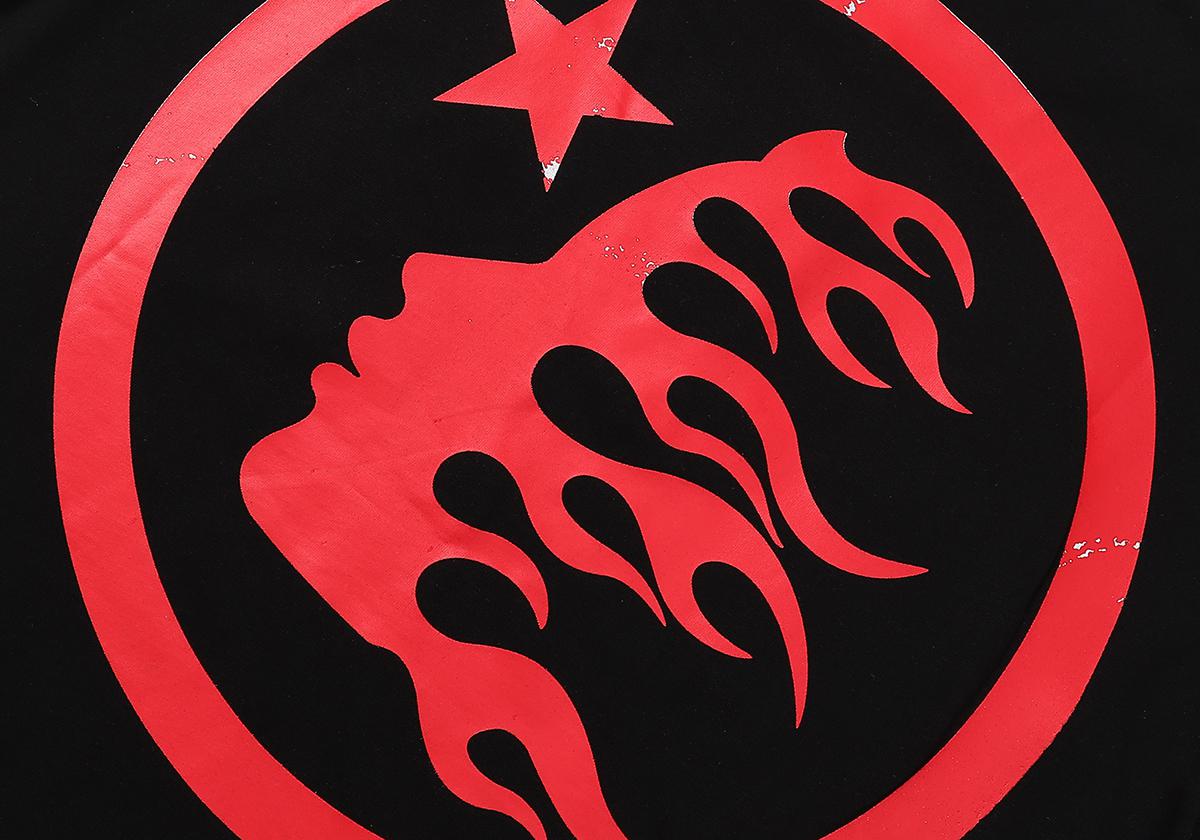 Футболка Hellstar Red Face And Star In Circle "Black" фото № 3
