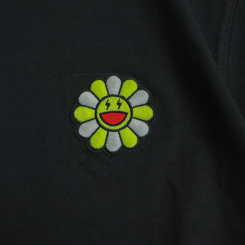 Футболка JBalvin Flower With Green Petals "Black" фото № 3