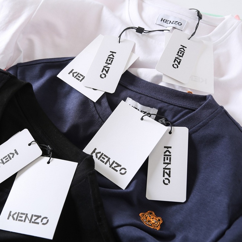 Футболка Kenzo Tiger Head "Blue" фото № 2