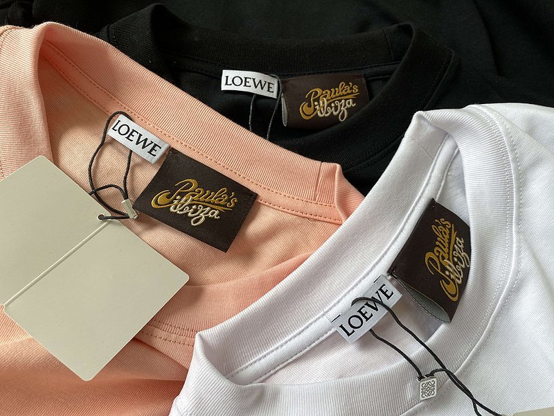 Футболка Loewe With Small Red Heart In The Logo "Peach" фото № 2