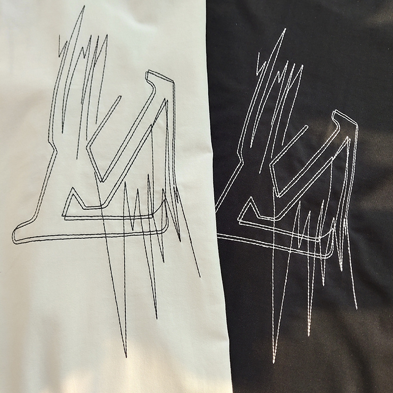 Футболка Louis Vuitton Embroidery "Black" фото № 4