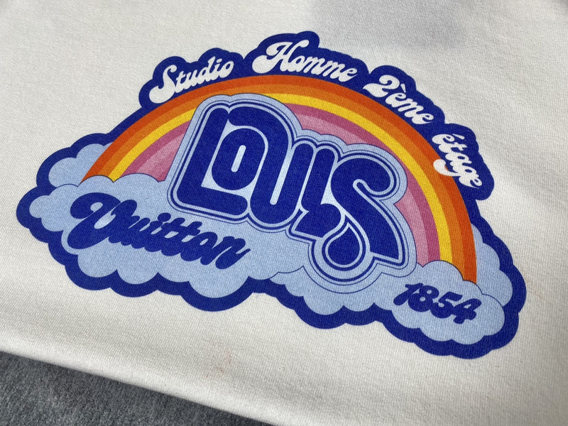 Футболка Louis Vuitton With Rainbow Print "White" фото № 5