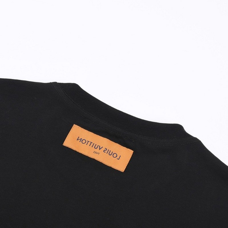 Футболка Louis Vuitton With Logo Print With Brand Patterns "Black" фото № 2