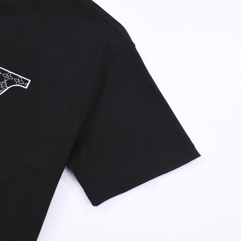 Футболка Louis Vuitton With Logo Print With Brand Patterns "Black" фото № 7