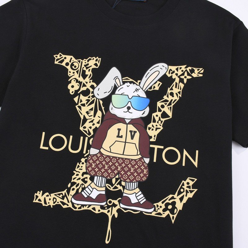 Футболка Louis Vuitton With Hare In Brand Clothes "Black" фото № 8