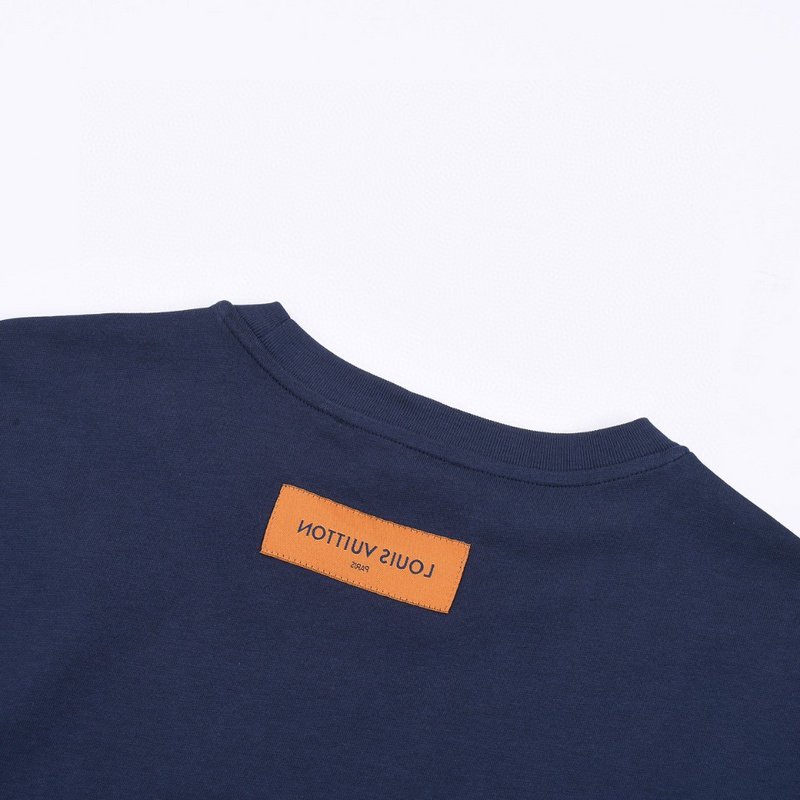 Футболка Louis Vuitton With Logo And Print Of Two Birds "Blue" фото № 2