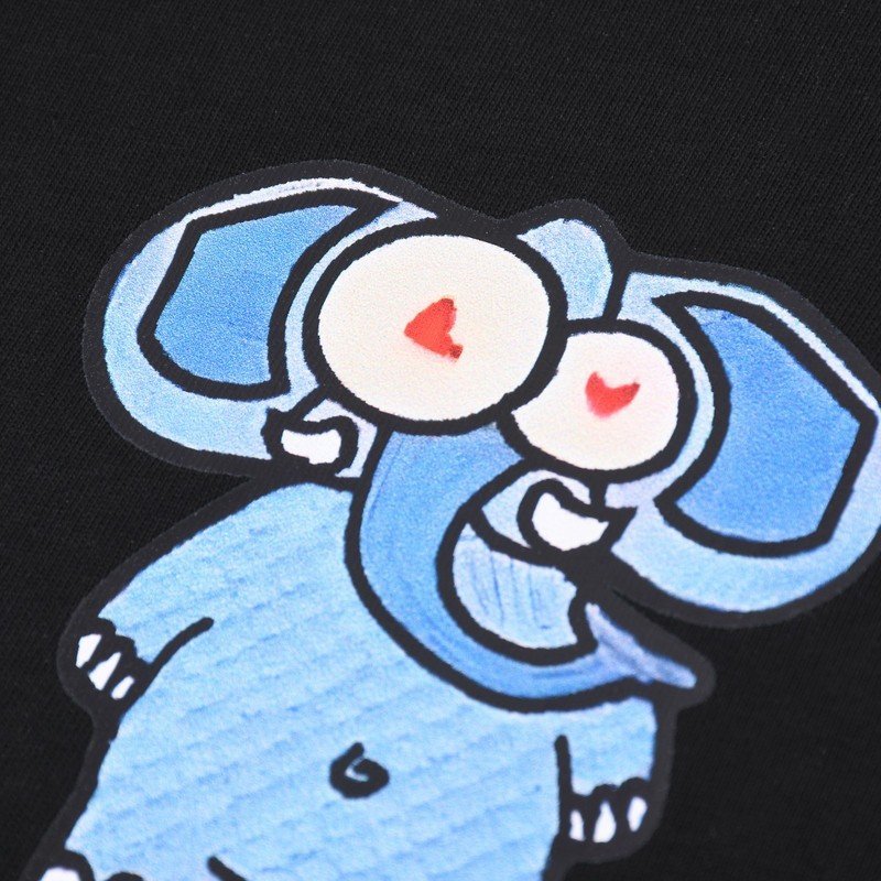 Футболка Louis Vuitton With Blue Elephant Patch "Black" фото № 5