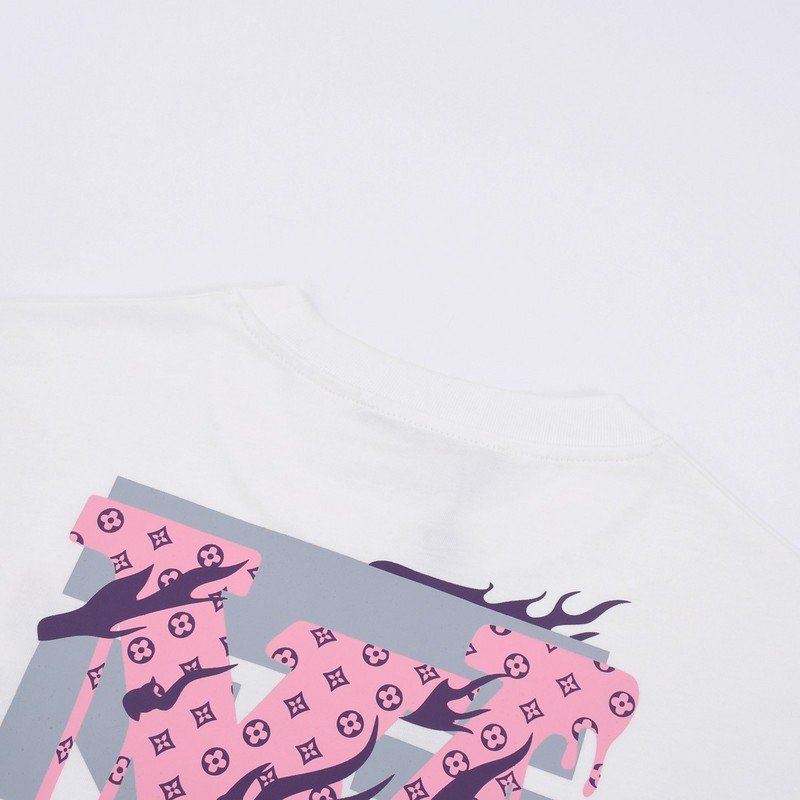 Футболка Louis Vuitton Pink Thread Logo "White" фото № 3