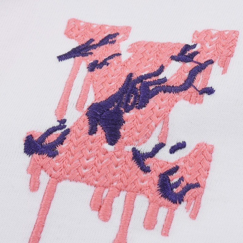 Футболка Louis Vuitton Pink Thread Logo "White" фото № 6