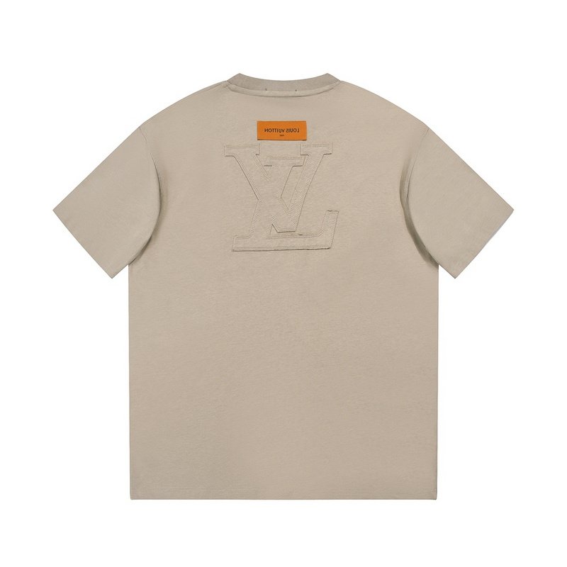 Футболка Louis Vuitton Embroidered Emblems With Logo "Beige" фото № 7