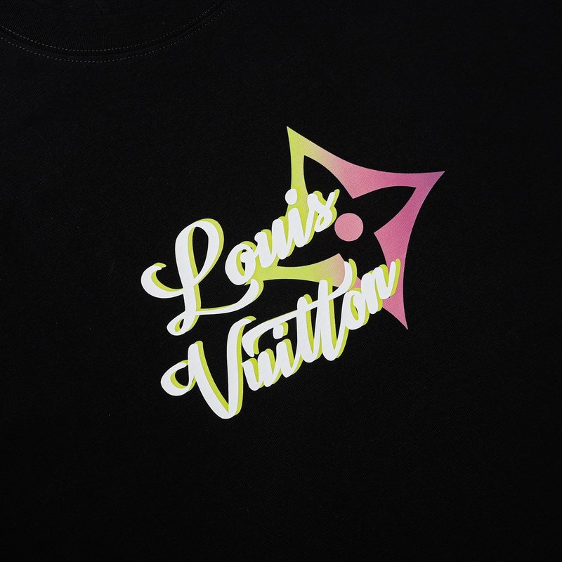 Футболка Louis Vuitton With Beautiful Logo - Cotton "Black" фото № 2