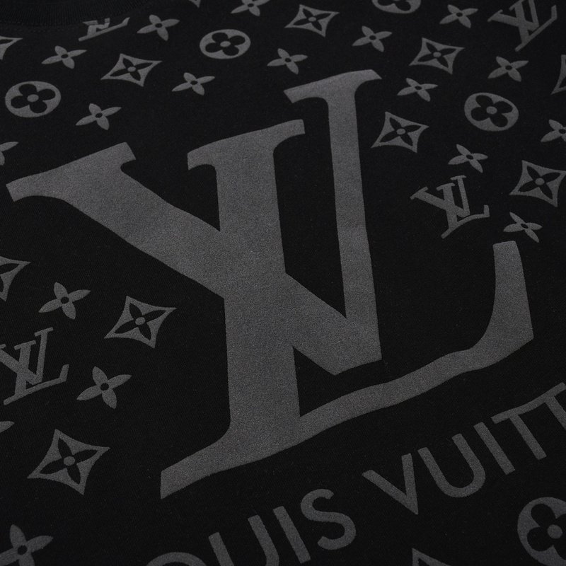 Футболка Louis Vuitton Print With Emblems "Black" фото № 2