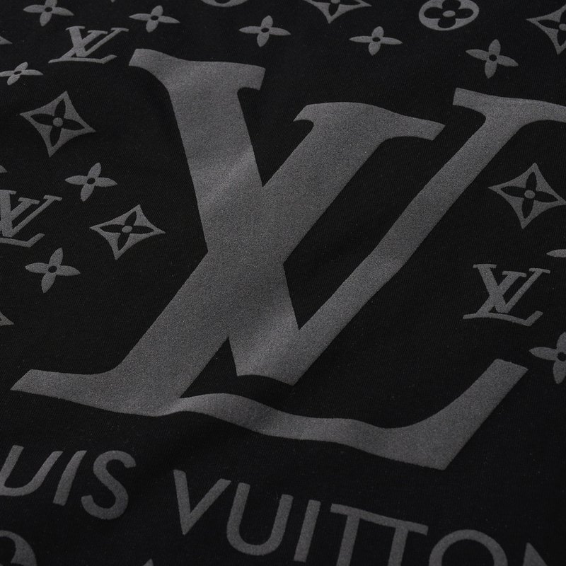 Футболка Louis Vuitton Print With Emblems "Black" фото № 4