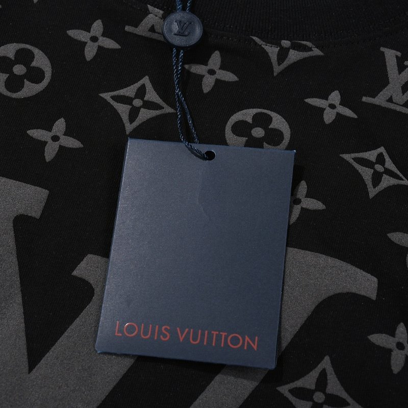 Футболка Louis Vuitton Print With Emblems "Black" фото № 5