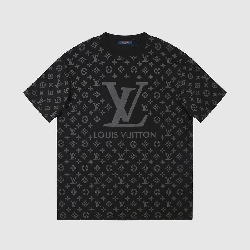 Футболка Louis Vuitton Print With Emblems "Black" фото № 7
