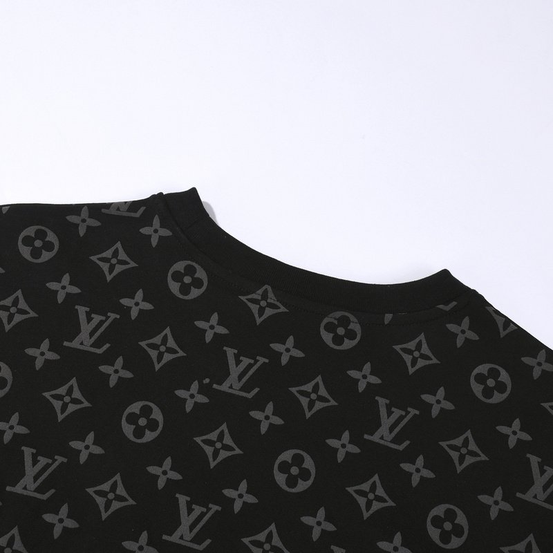 Футболка Louis Vuitton Print With Emblems "Black" фото № 8