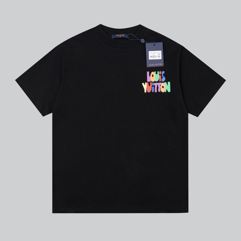 Футболка Louis Vuitton With Bright Print And Logo "Black" фото № 3