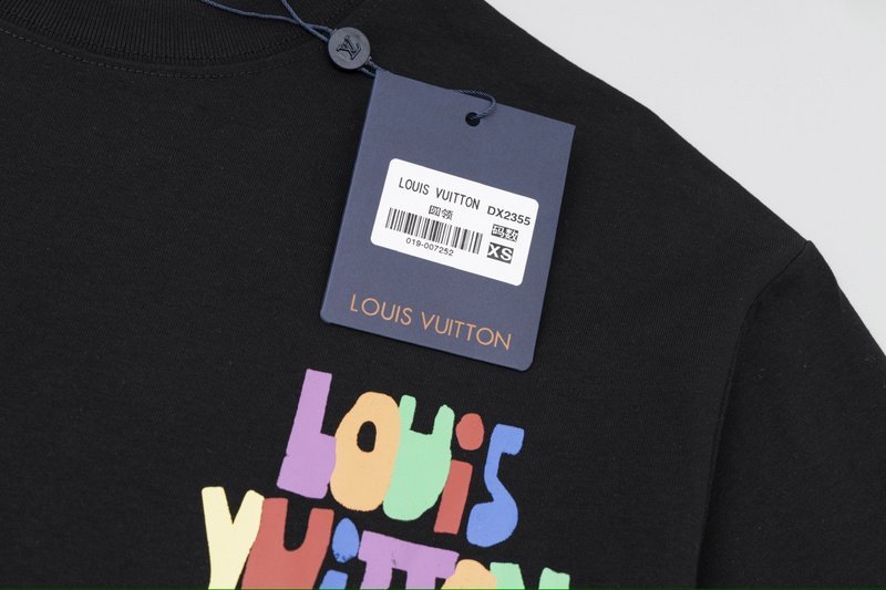 Футболка Louis Vuitton With Bright Print And Logo "Black" фото № 6