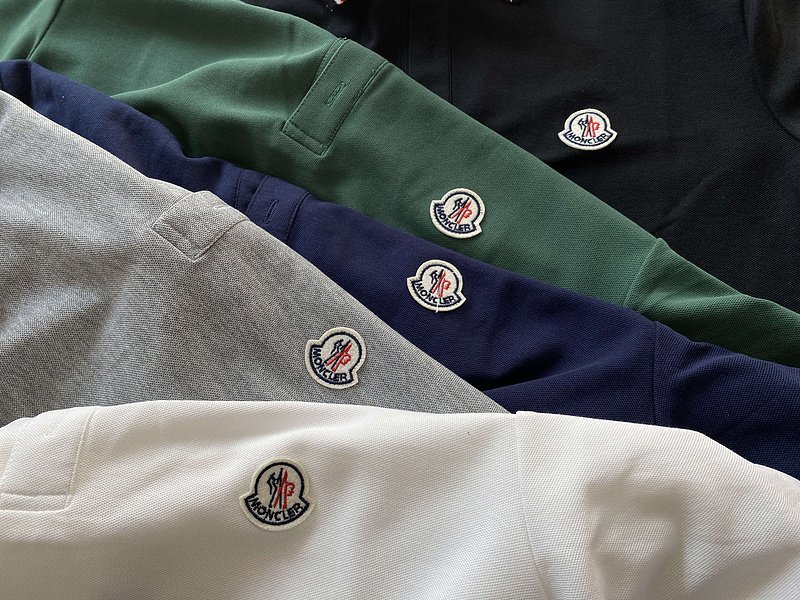 Поло Moncler Edge Decorated By Two Stripes And Small Logo "White" фото № 2