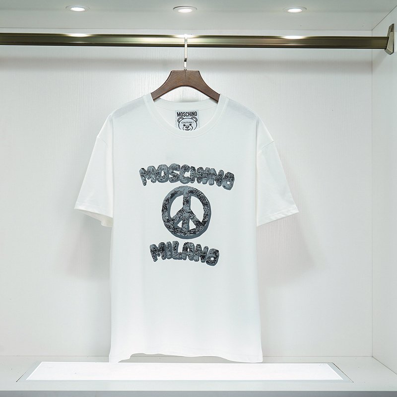 Футболка Moschino Solid Color With Logo "White" фото № 5