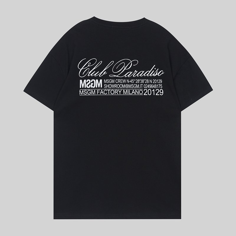 Футболка MSGM Splashing Drink From Cocktail Glass Print "Black" фото № 2