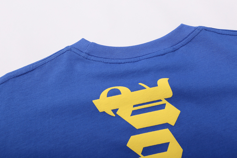 Футболка Palm Angels With A Large And Small Logo "Blue" фото № 8