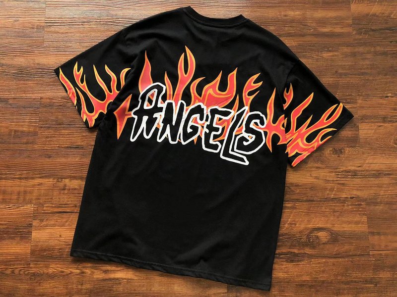 Футболка Palm Angels Flames And Logo Lettering Print "Black" фото № 2
