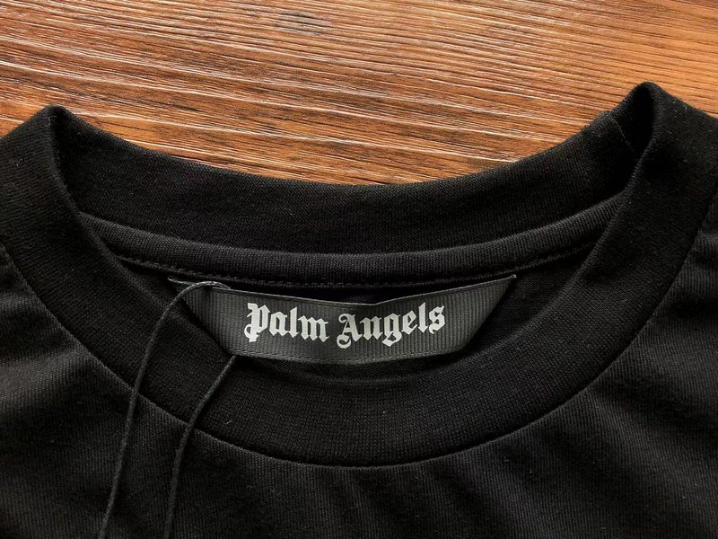 Футболка Palm Angels Flames And Logo Lettering Print "Black" фото № 8