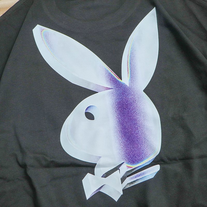 Футболка Playboy Big Back Logo With Purple Line "Black" фото № 3