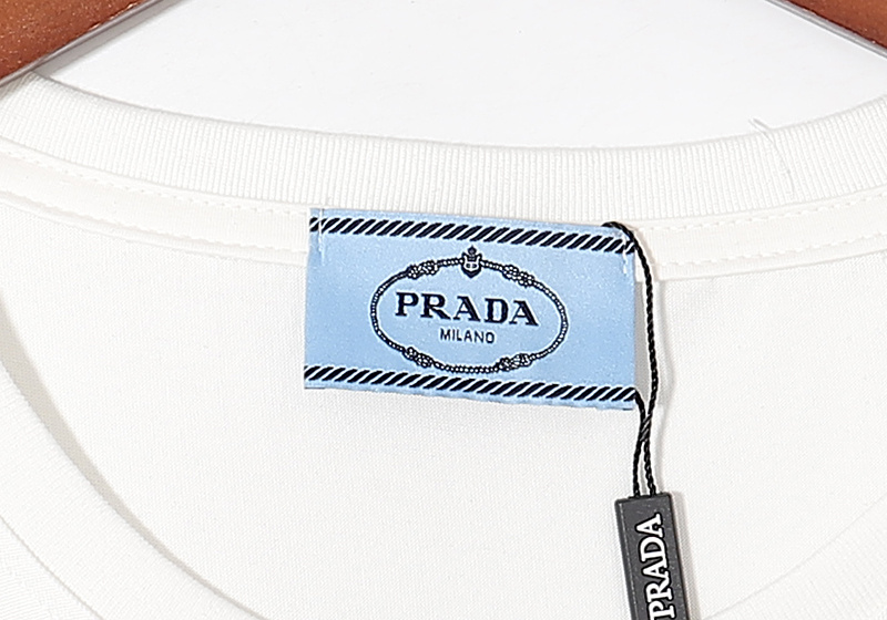 Футболка Prada Exfoliated Logo "White" фото № 2