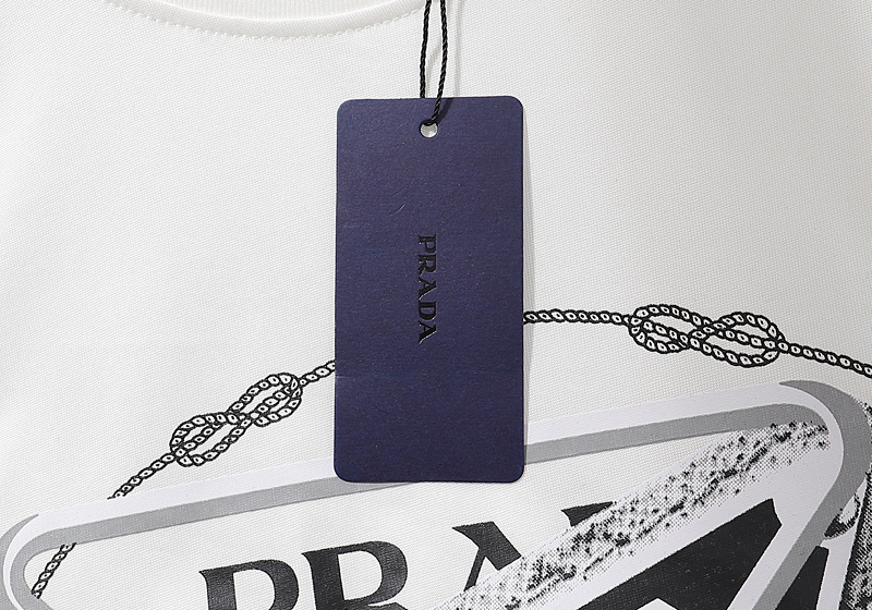 Футболка Prada Exfoliated Logo "White" фото № 3