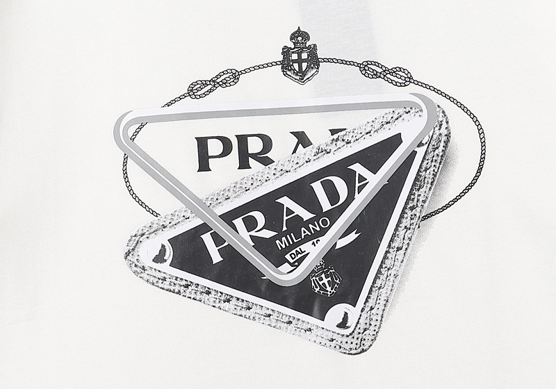Футболка Prada Exfoliated Logo "White" фото № 4