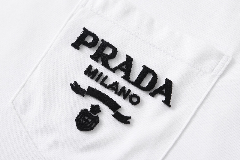 Футболка Prada Brand Milano Logo "White" фото № 7