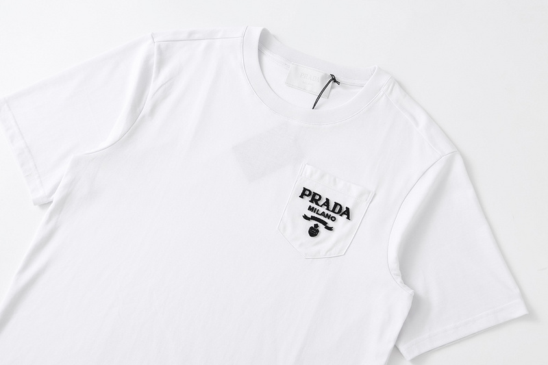 Футболка Prada Brand Milano Logo "White" фото № 8