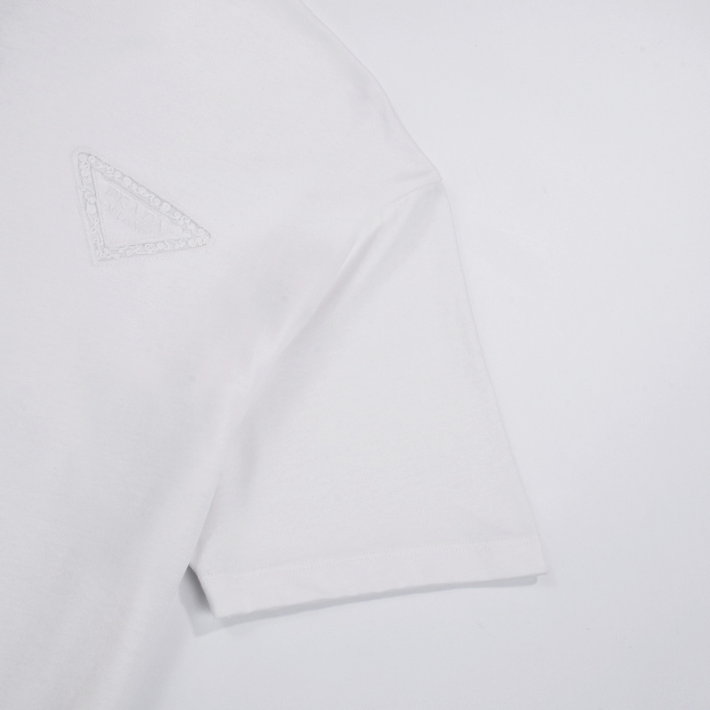 Футболка Prada With A Thread Logo "White" фото № 4