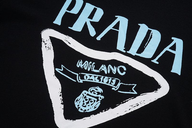 Футболка Prada Jagged Logo Print "Black" фото № 8