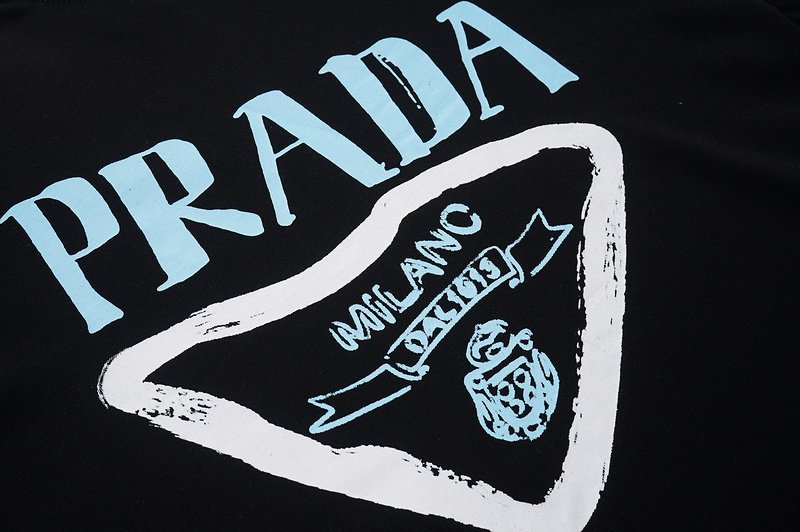 Футболка Prada Jagged Logo Print "Black" фото № 6