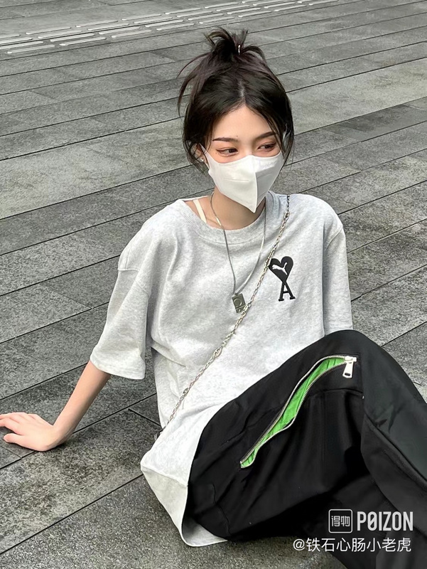 Футболка Puma x AMI Heart Logo Tee "Gray" фото № 3