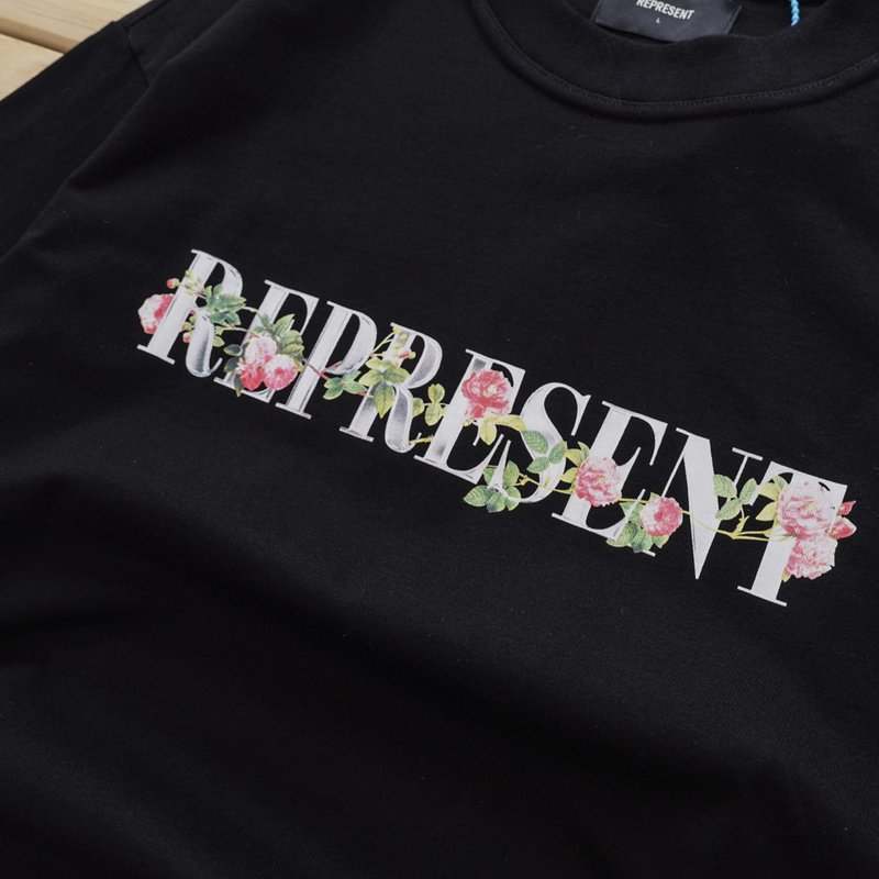 Футболка Represent Floral Print "Black" фото № 2