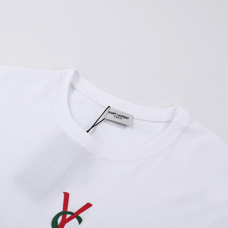 Футболка Saint Laurent YSL "White" фото № 8
