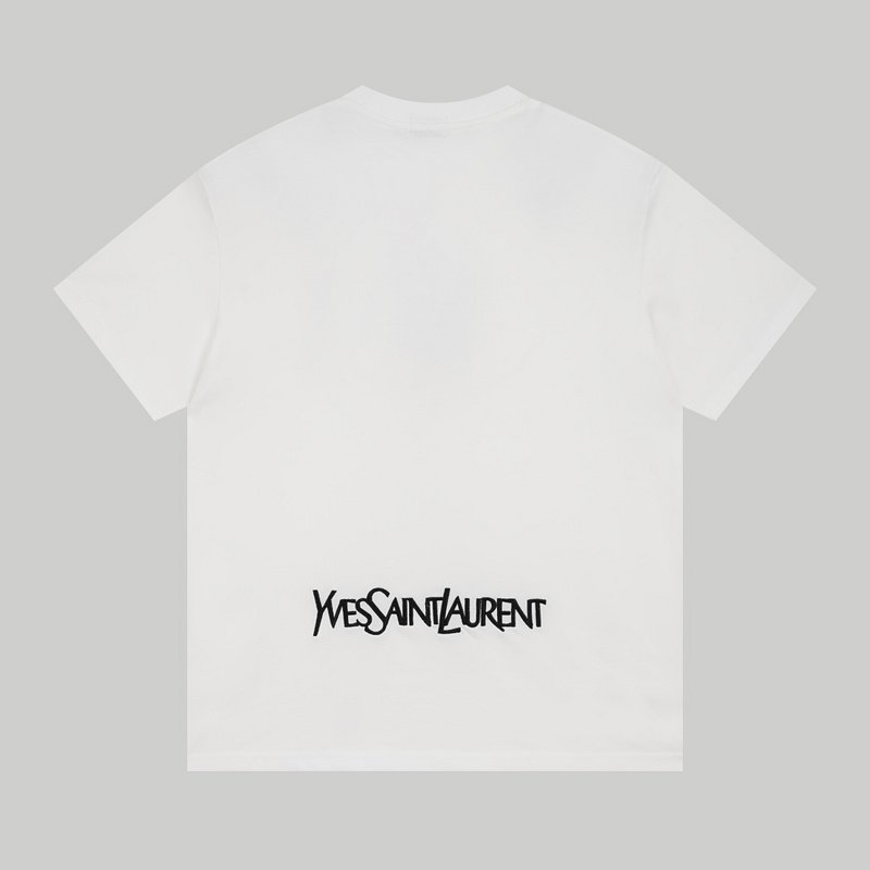 Футболка Saint Laurent With Monogram "White" фото № 6