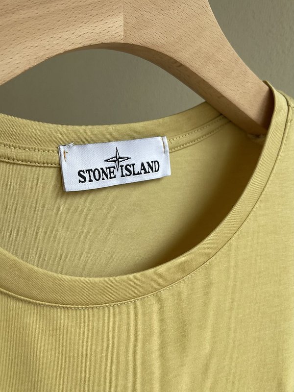 Футболка Stone Island With Black Patch "Yellow" фото № 6