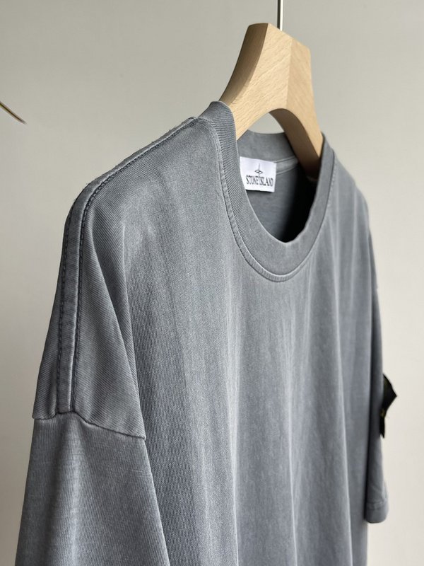 Футболка Stone Island Without Inscriptions But With Patch "Gray/Blue" фото № 4