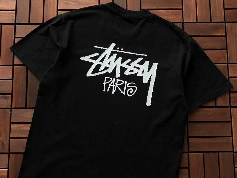Футболка Stussy Inscription Paris "Black" фото № 5